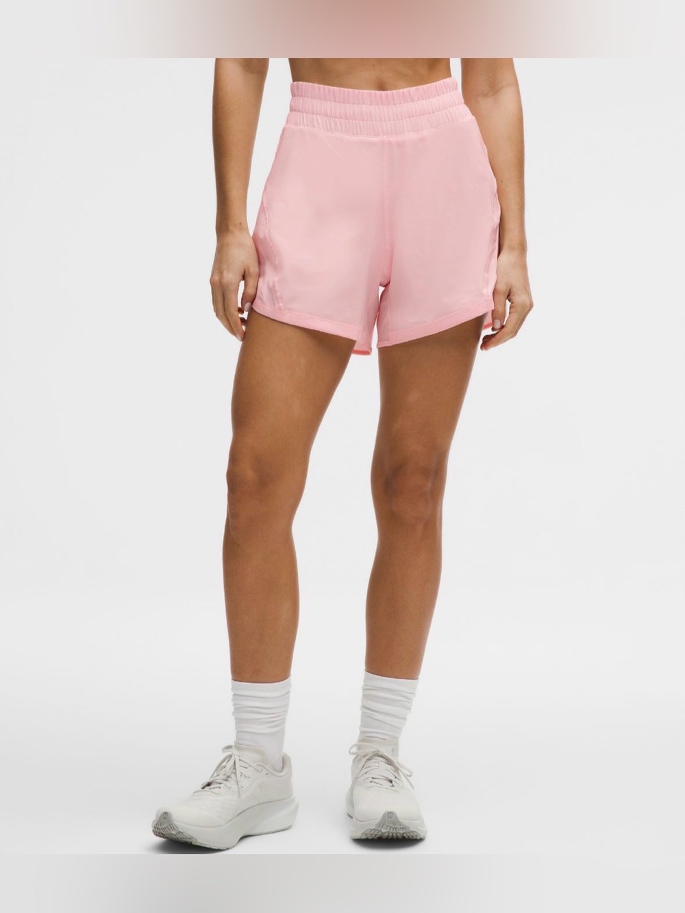 Lululemon Women’s Track That High Rise Short 5” Lined Pink Pearl Sz 8 NWT